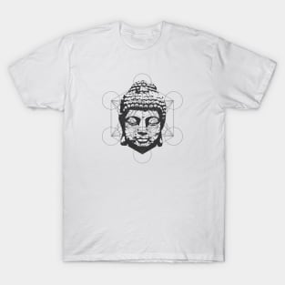 Buddha Sacred Geometry grey T-Shirt